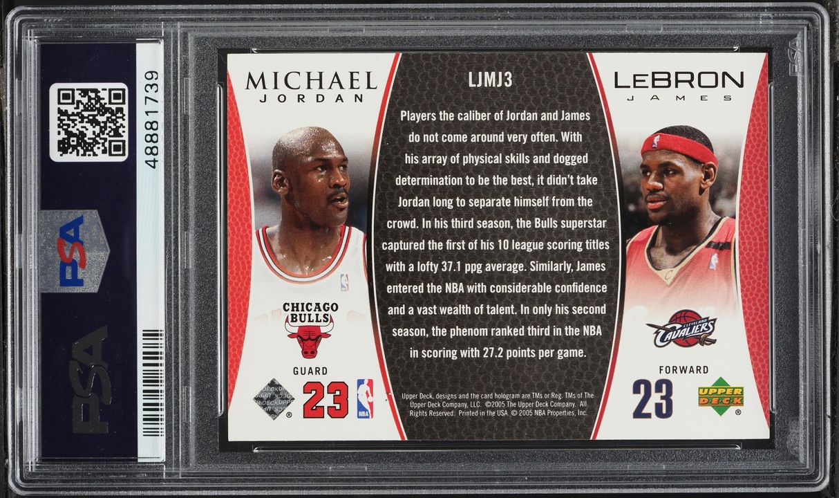 2005 Upper Deck Bonus Pack LeBron James Michael Jordan #LJMJ3 PSA 10 GEM MINT