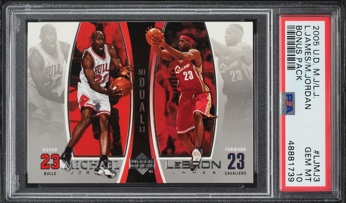 2005 Upper Deck Bonus Pack LeBron James Michael Jordan #LJMJ3 PSA 10 GEM MINT