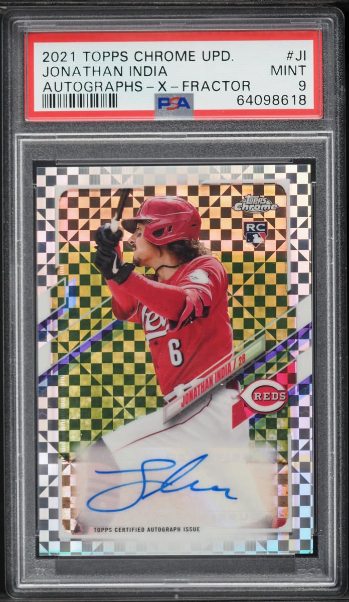 2021 Topps Chrome Update Xfractor Jonathan India ROOKIE AUTO /125
