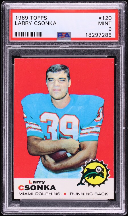 1969 Topps Football Larry Csonka ROOKIE #120 PSA 9 MINT