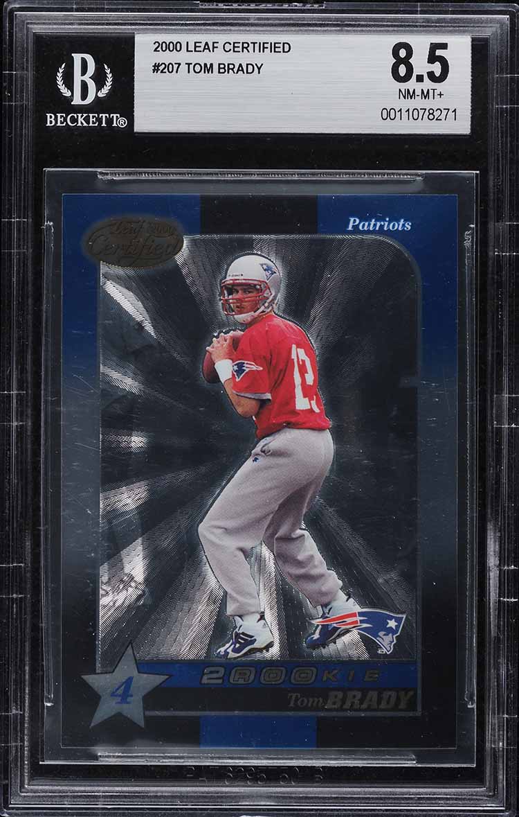 2000 Leaf Certified Tom Brady ROOKIE /1500 #207 BGS 8.5 NM-MT+