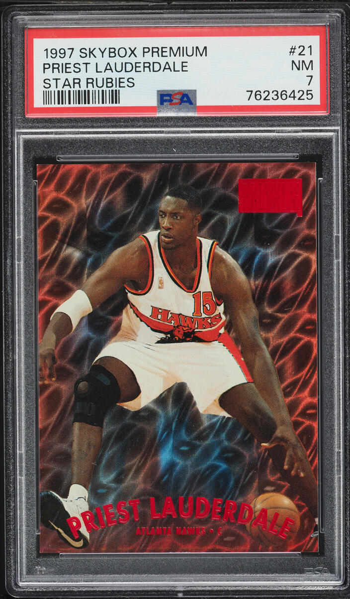 1997 Skybox Premium Star Rubies Priest Lauderdale /50 #21 PSA 7 NRMT