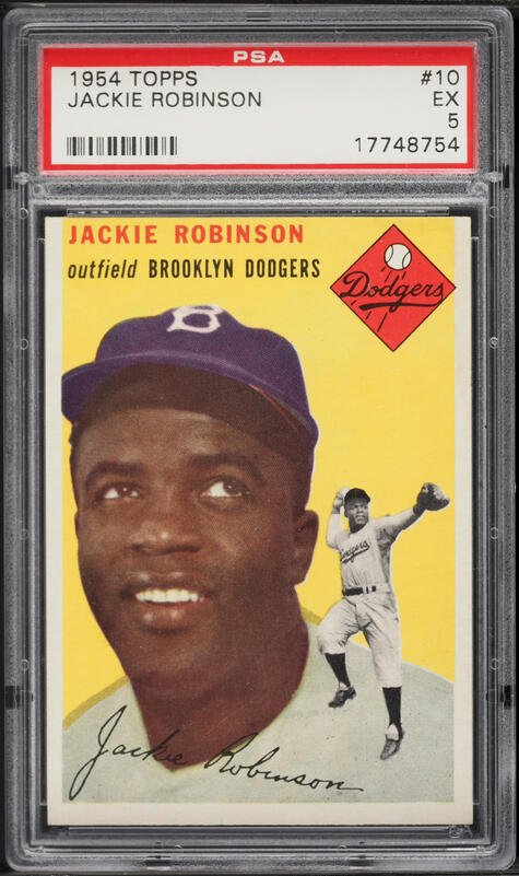 1954 Topps Jackie Robinson #10 PSA 8 NM-MT on Fanatics Collect