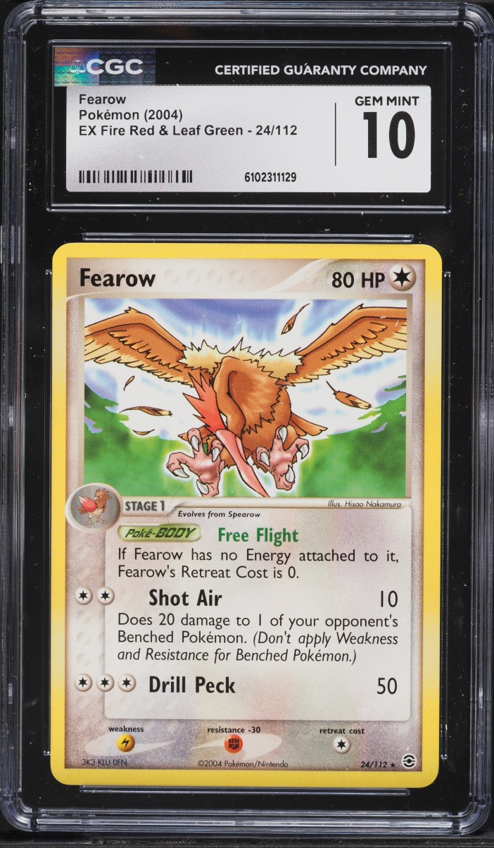 2004 Pokemon EX Fire Red & Leaf Green Fearow #24 CGC 10 GEM MINT