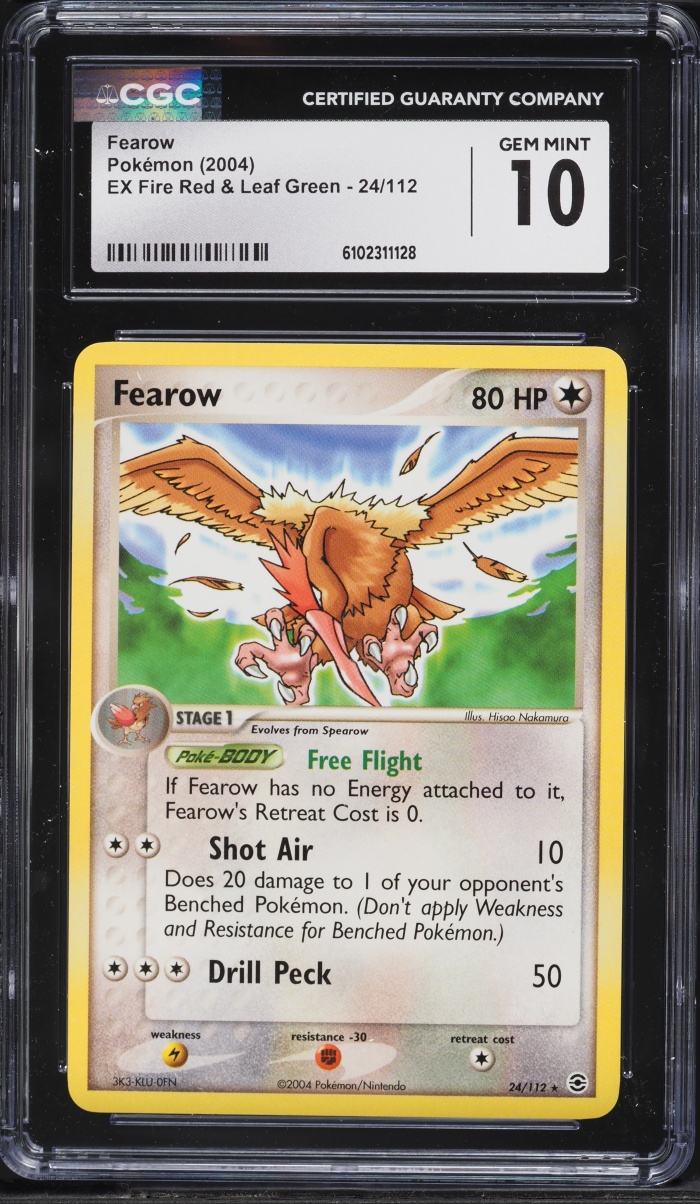 2004 Pokemon EX Fire Red & Leaf Green Fearow #24 CGC 10 GEM MINT