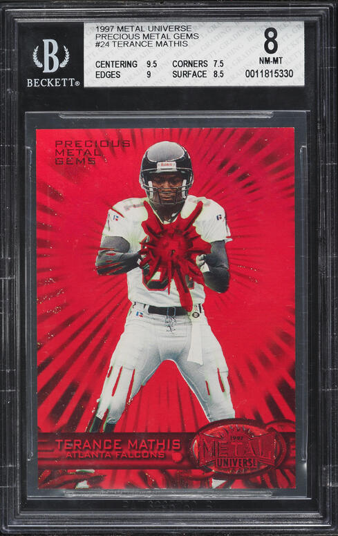 1997 Metal Universe Precious Metal Gems PMG Green Barry Sanders