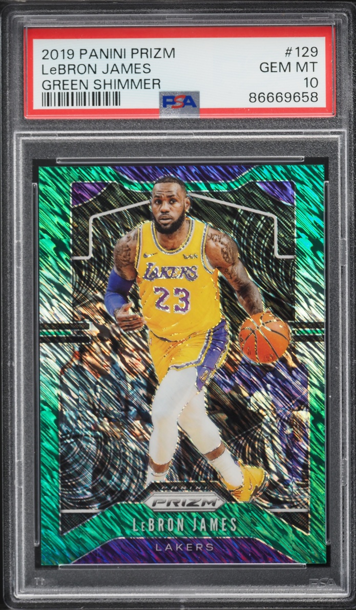 2019 Panini Prizm Green Shimmer LeBron James /25 #129 PSA 10 GEM MINT
