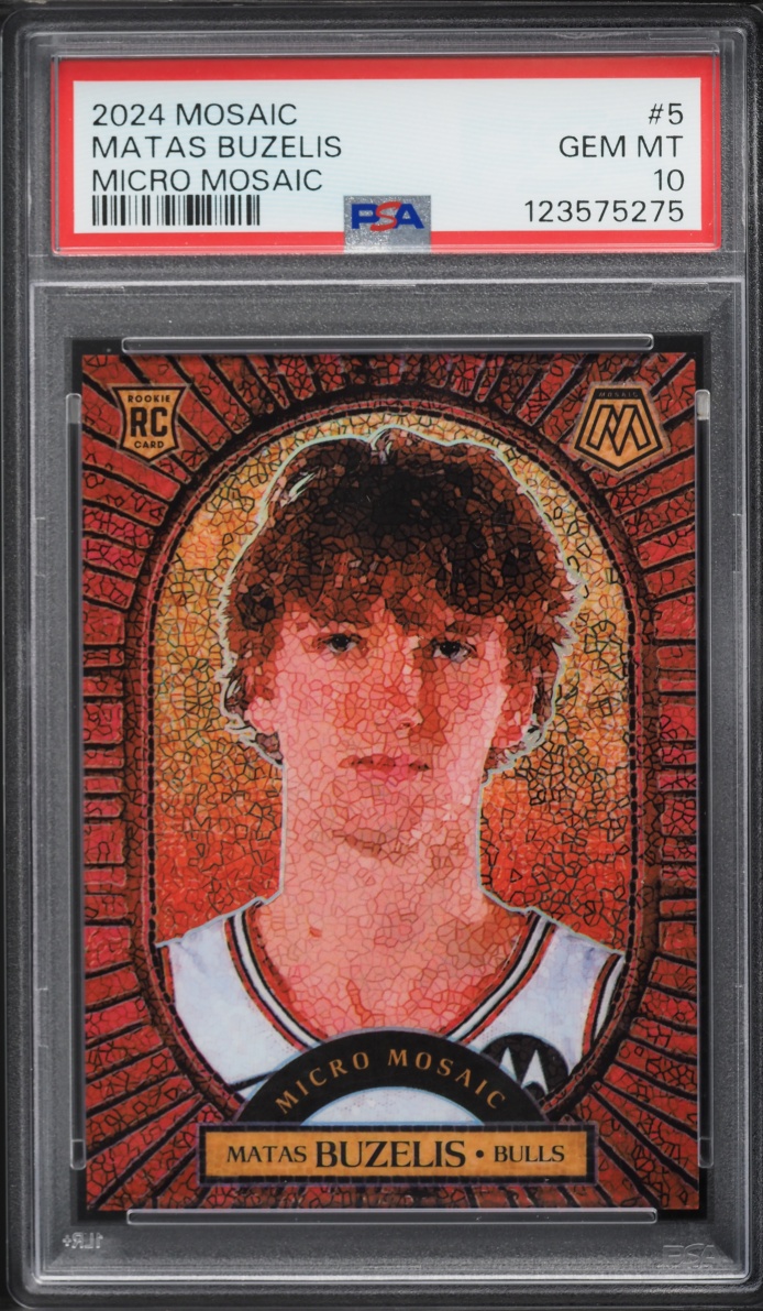 2024 Panini Mosaic Micro Prizm Matas Buzelis ROOKIE #5 PSA 10 GEM MINT
