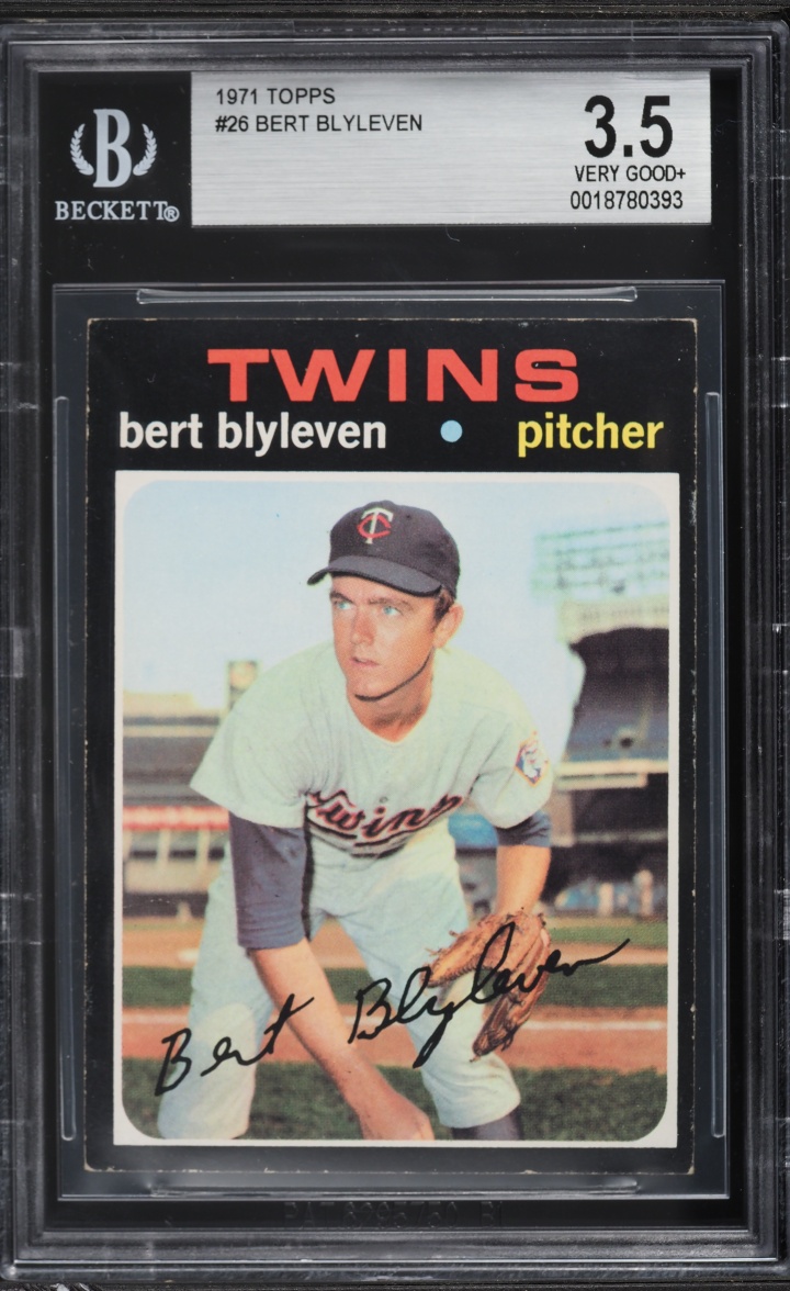1971 Topps Bert Blyleven ROOKIE #26 BAS BGS 3.5 VG+