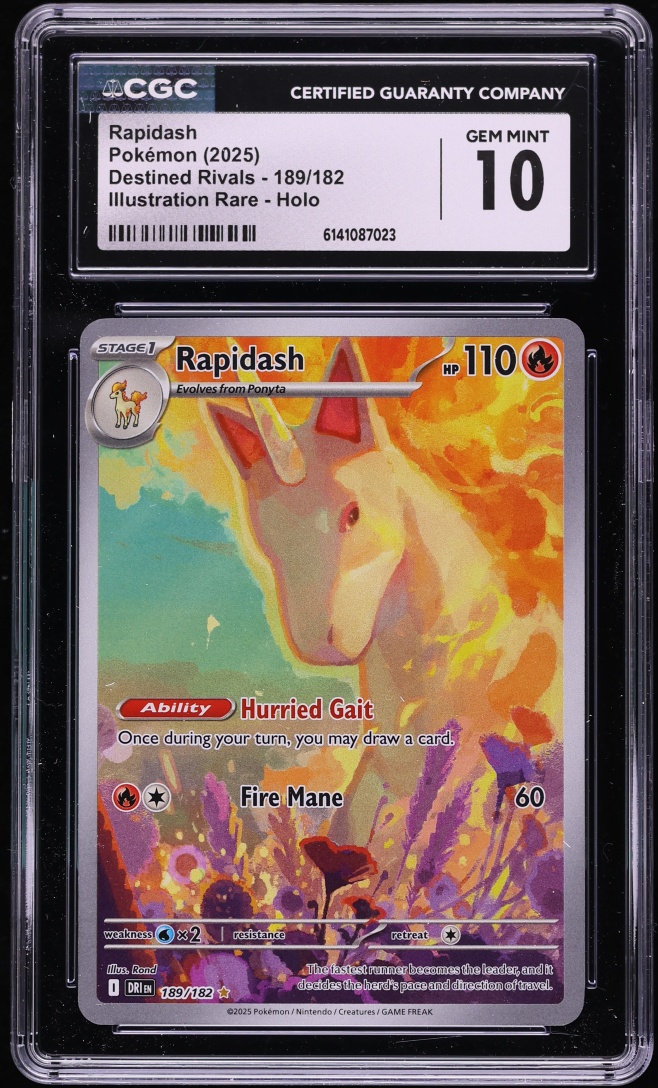 2025 Pokemon Scarlet & Violet Destined Rivals IR Rapidash #189 CGC 10 GEM MINT