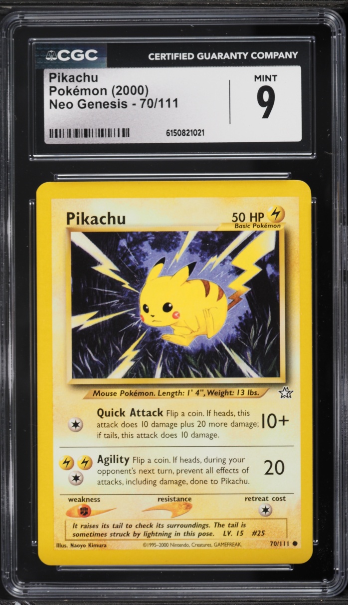2000 Pokemon Neo Genesis Pikachu #70 CGC 9 MINT