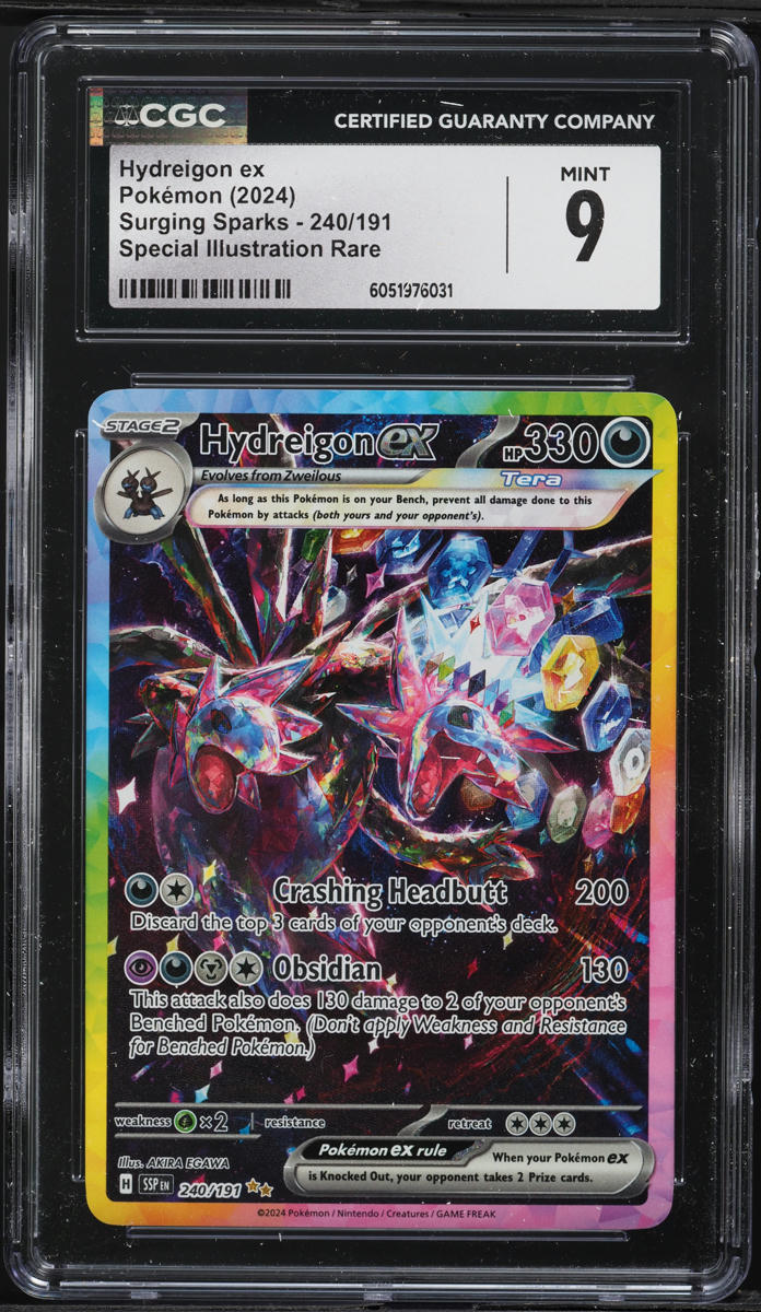 2024 Pokemon SV Surging Sparks SIR Hydreigon ex #240 CGC 9 MINT