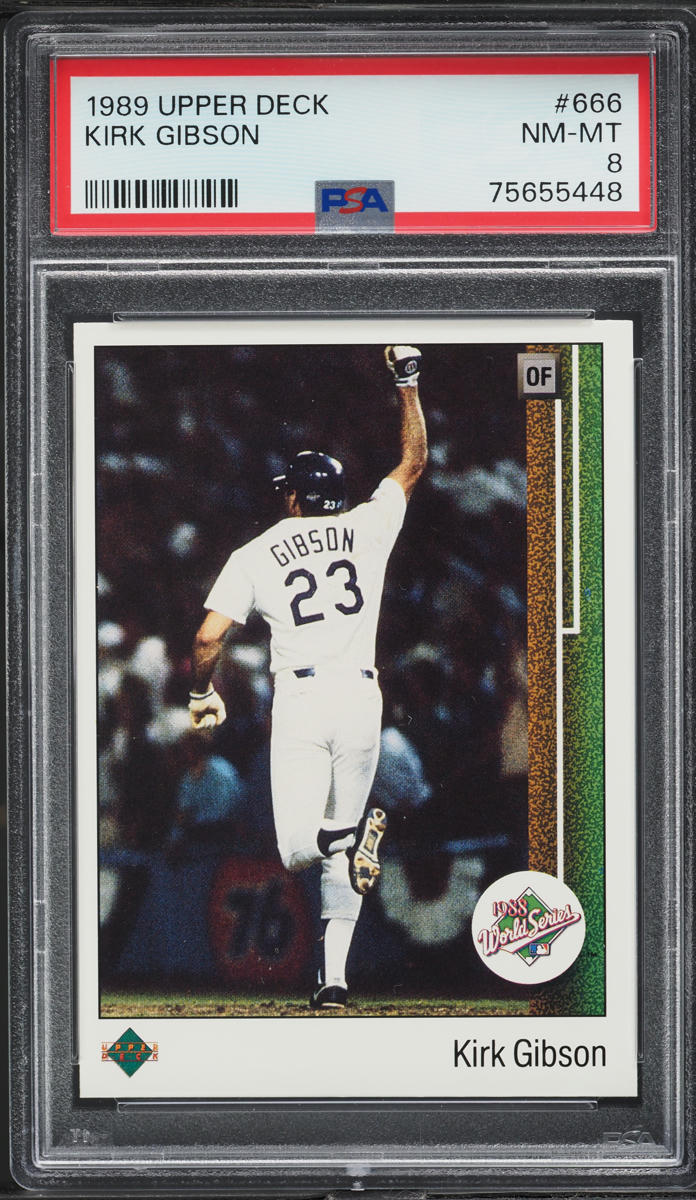 1989 Upper Deck Kirk Gibson #666 PSA 8 NM-MT