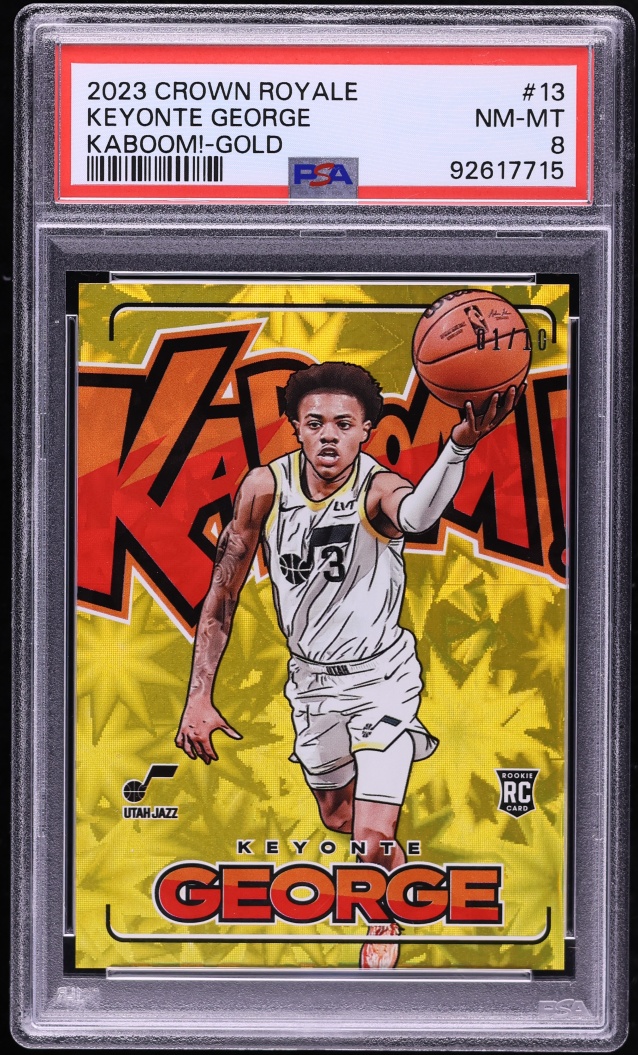 2023 Crown Royale Kaboom! Gold Keyonte George ROOKIE 1/10 #13 PSA 8 NM-MT