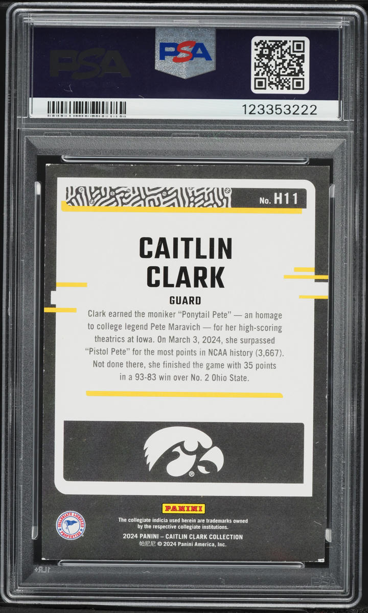 2024 Panini Collection Highlights Caitlin Clark #H11 PSA 7 NRMT