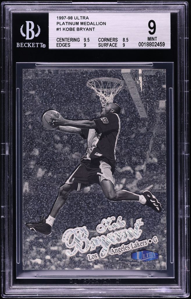 1997 Ultra Platinum Medallion Kobe Bryant /100 #1P BGS 9 MINT