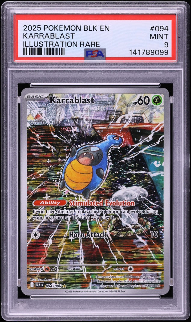 2025 Pokemon Scarlet & Violet Black Bolt IR Karrablast #94 PSA 9 MINT