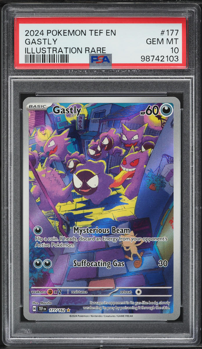 2024 Pokemon Scarlet & Violet Temporal Forces IR Gastly #177 PSA 10 GEM MINT