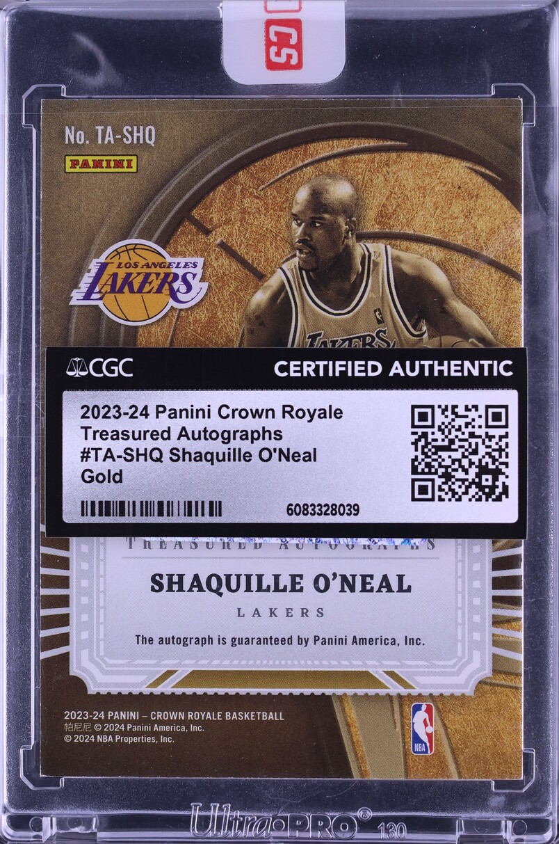 2023 Crown Royale Treasured Gold Shaquille O'Neal AUTO /10 #TA-SHQ