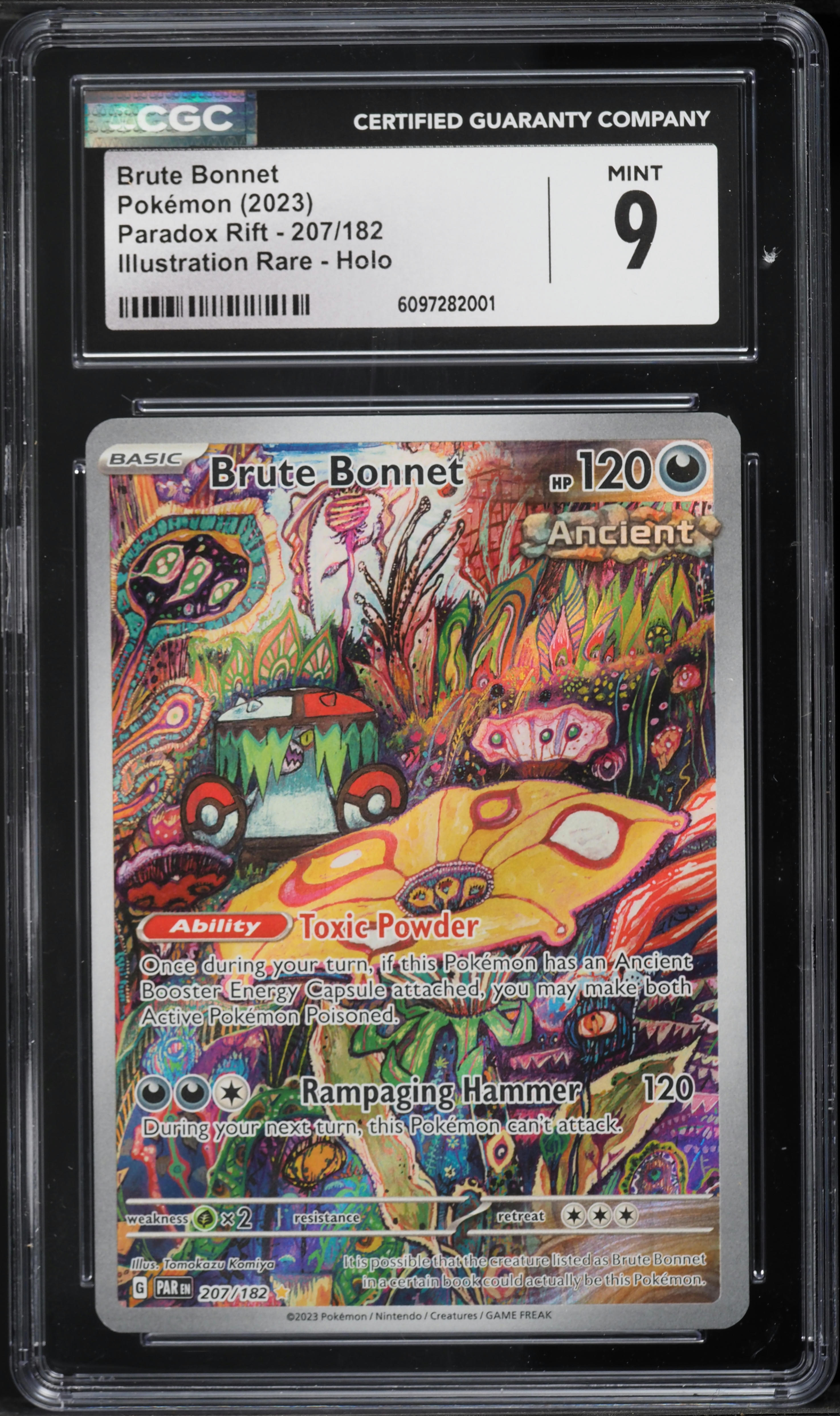 2023 Pokemon Scarlet & Violet Paradox Rift IR Brute Bonnet #207