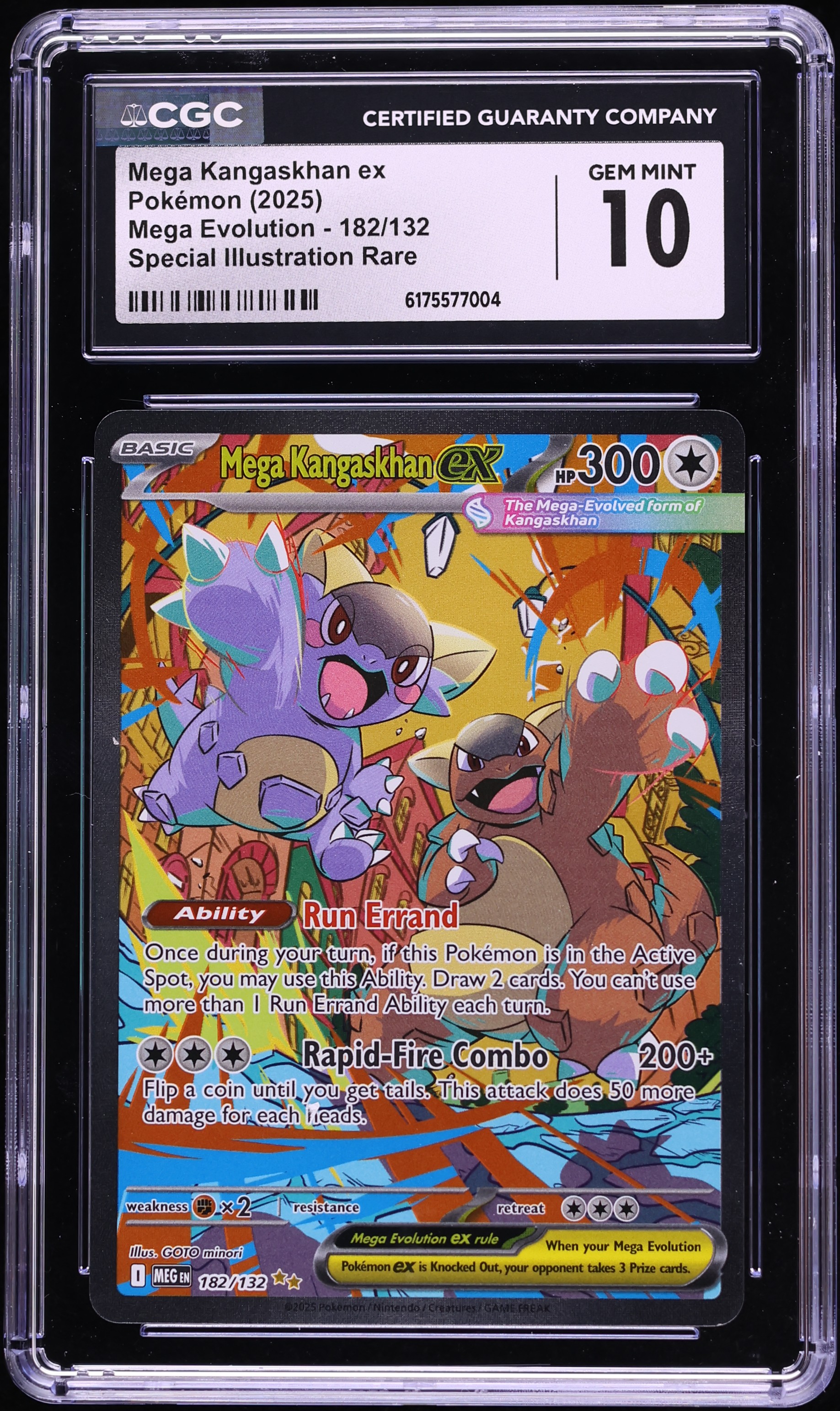 2025 Pokemon Mega Evolution SIR Mega Kangaskhan ex #182 CGC 10 GEM MINT