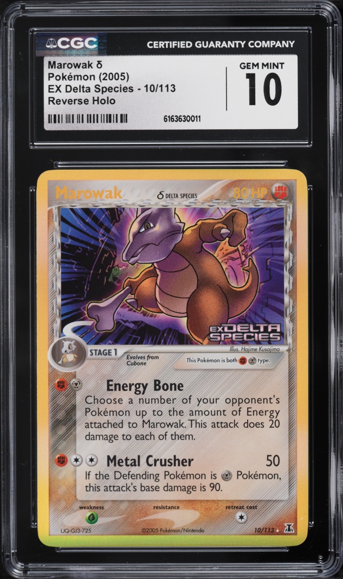 2005 Pokemon EX Delta Species Reverse Holo Marowak #10 CGC 10 GEM MINT