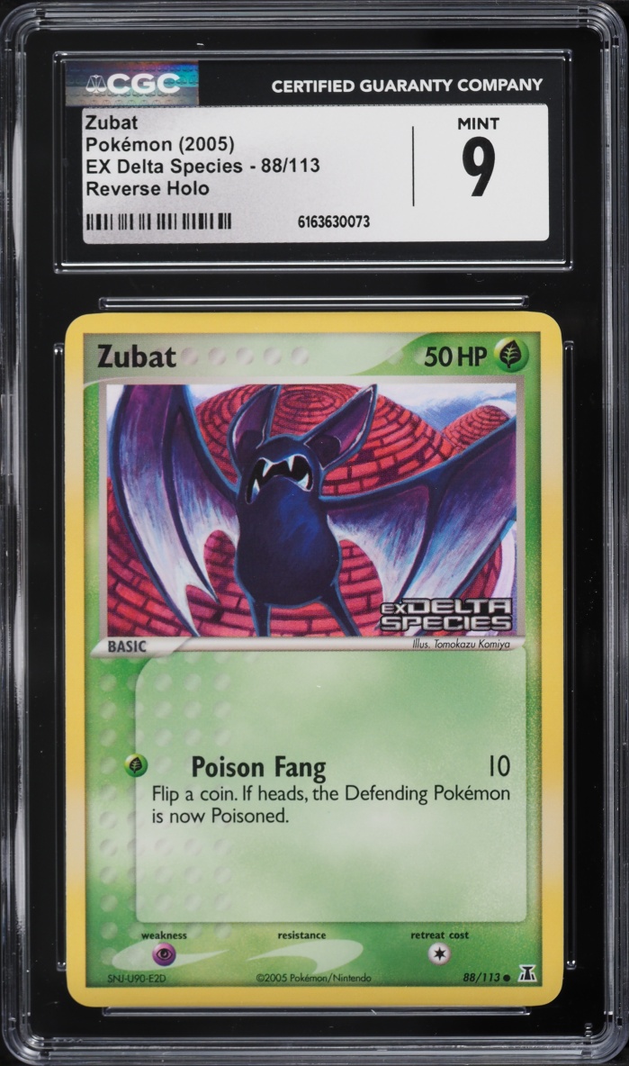 2005 Pokemon EX Delta Species Reverse Holo Zubat #88 CGC 9 MINT