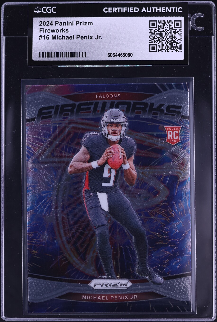 2024 Panini Prizm Fireworks Michael Penix Jr. ROOKIE #16 CGC AUTH