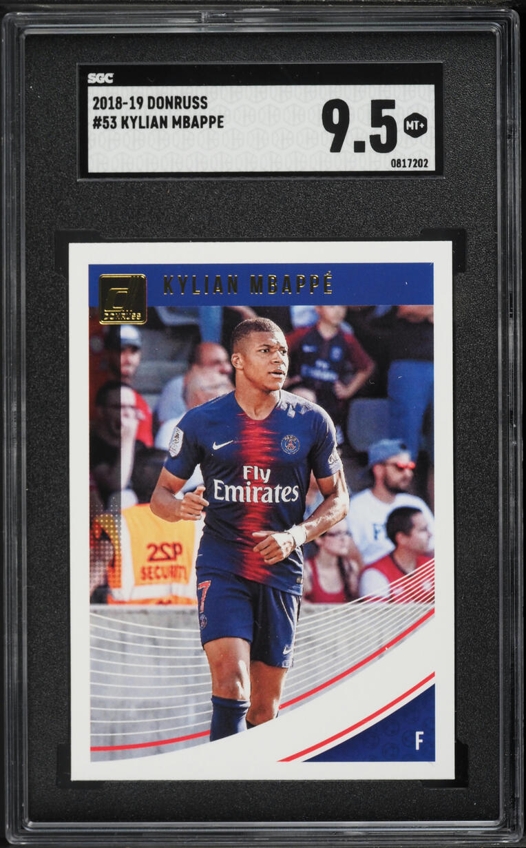 2018 Donruss Soccer Kylian Mbappe ROOKIE #53 SGC 9.5 MINT+
