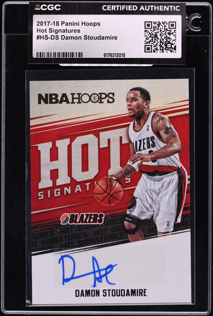 2017 Hoops Hot Signatures Damon Stoudamire AUTO #HS-DS CGC AUTH