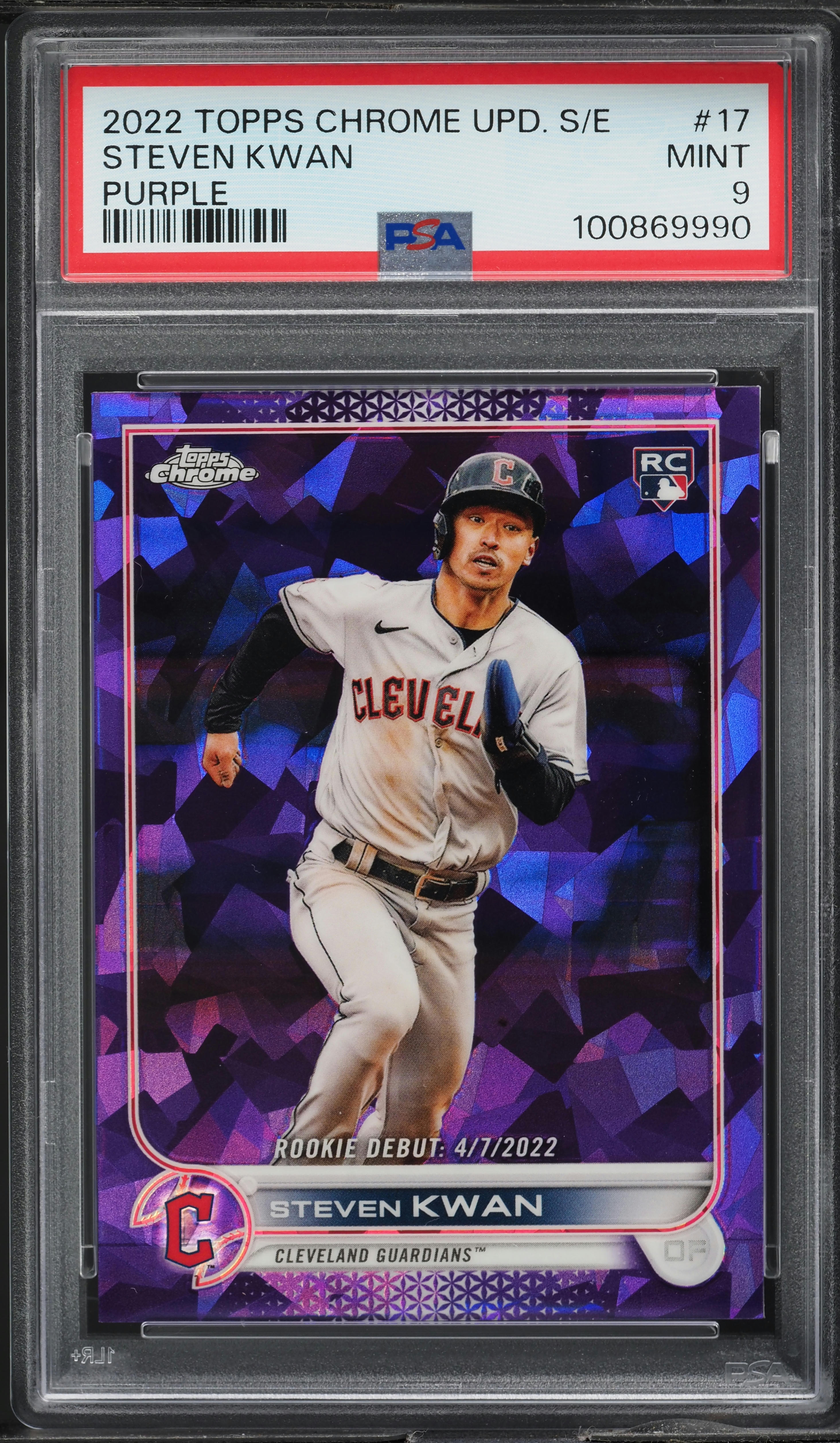 【PSA9鑑定品】大谷翔平2022 Tops Chrome Sapphire 2022 Topps Chrome Sapphire Edition - Shohei Ohtani #1 Purple