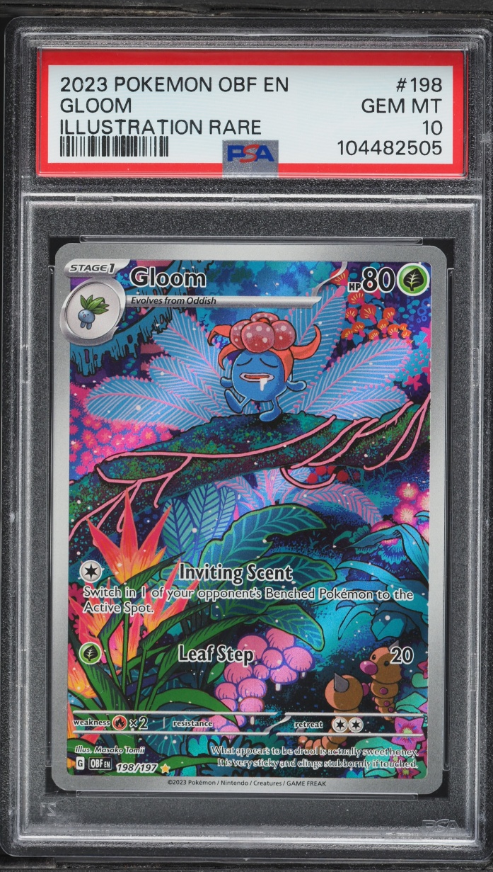 2023 Pokemon Scarlet & Violet Obsidian Flames IR Gloom #198 PSA 10 GEM MINT