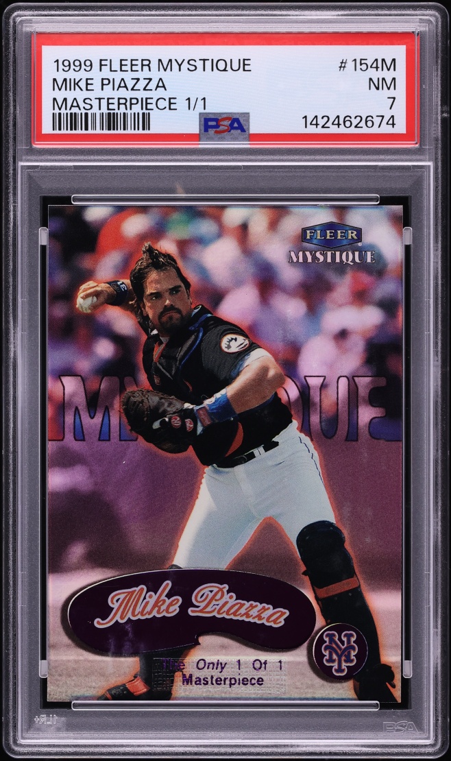 1999 Fleer Mystique Masterpiece Mike Piazza 1/1 #154M PSA 7 NRMT