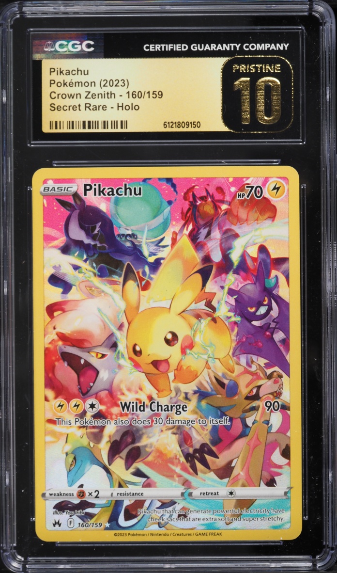 2023 Pokemon Sword & Shield Crown Zenith Full Art Pikachu #160 CGC 10 PRISTINE