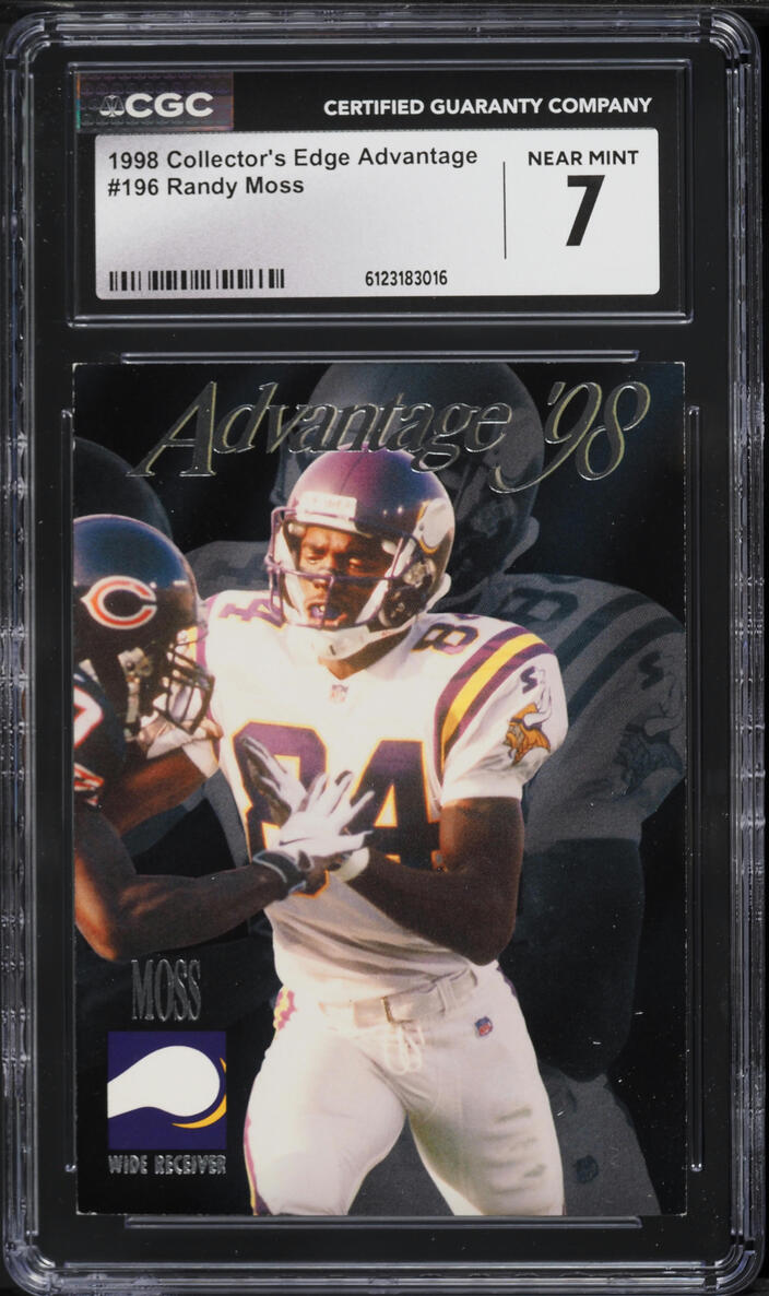 1998 Collector's Edge Advantage Randy Moss ROOKIE #196 CGC 7 NRMT