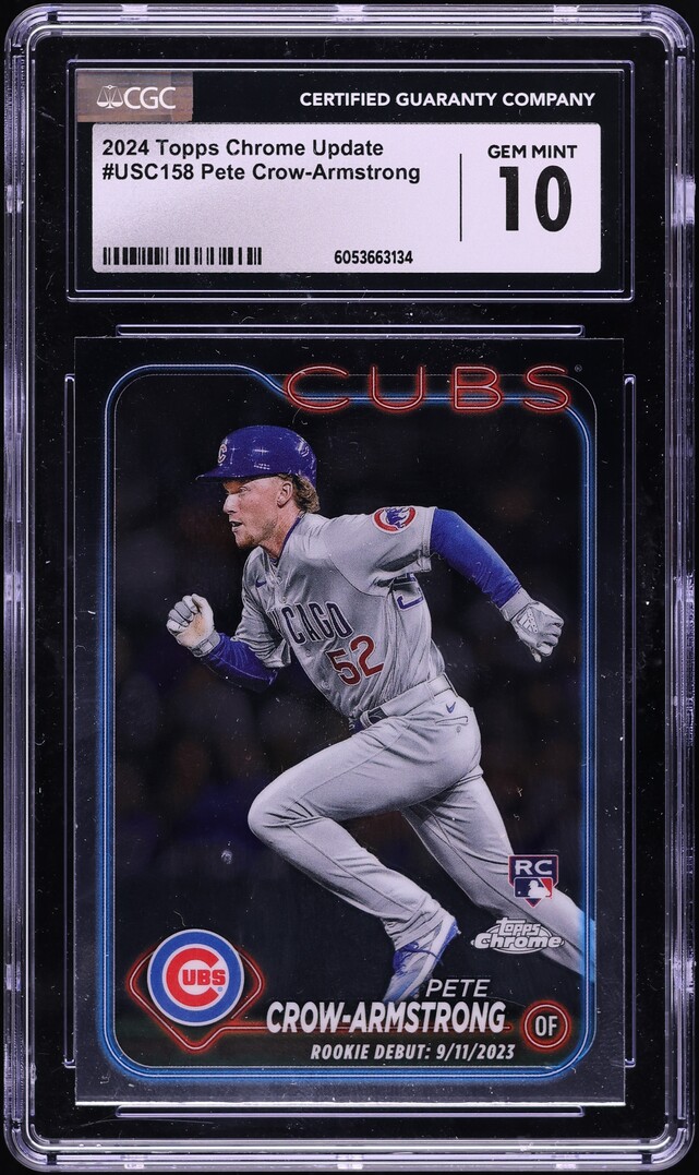2024 Topps Chrome Update Pete Crow-Armstrong ROOKIE #USC158 CGC 10 GEM MINT