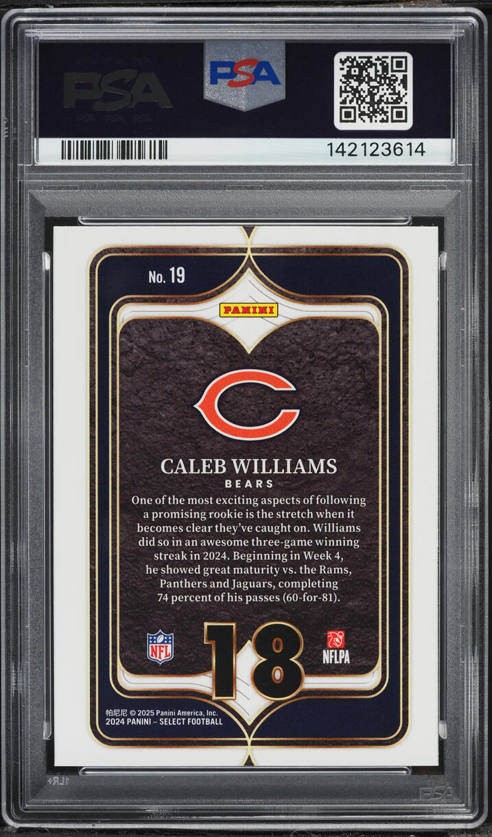 2024 Select Numbers Caleb Williams ROOKIE #19 PSA 5 EX