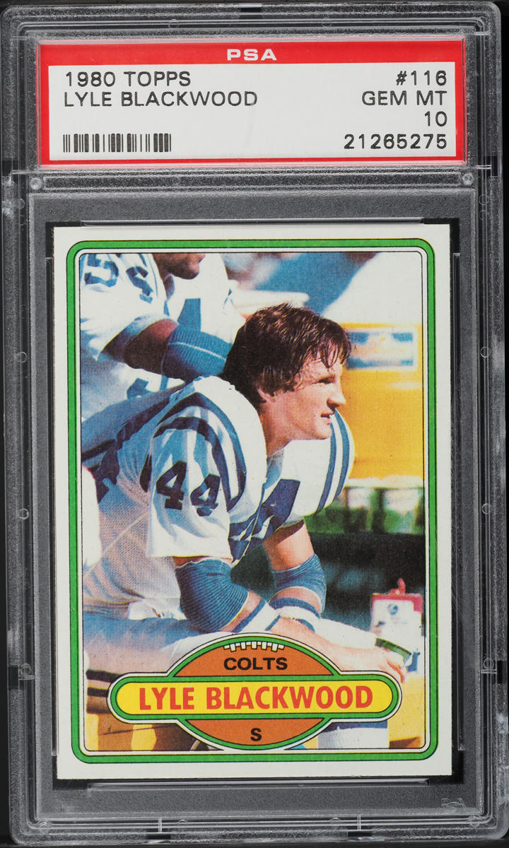 1980 Topps Football Lyle Blackwood #116 PSA 10 GEM MINT