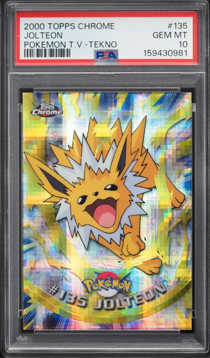 2000 Topps Chrome Pokemon Series 2 Tekno Jolteon #135 PSA 10 GEM MINT