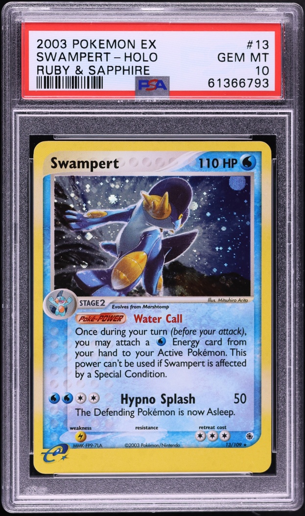 2003 Pokemon EX Ruby & Sapphire Holo Swampert #13 PSA 10 GEM MINT