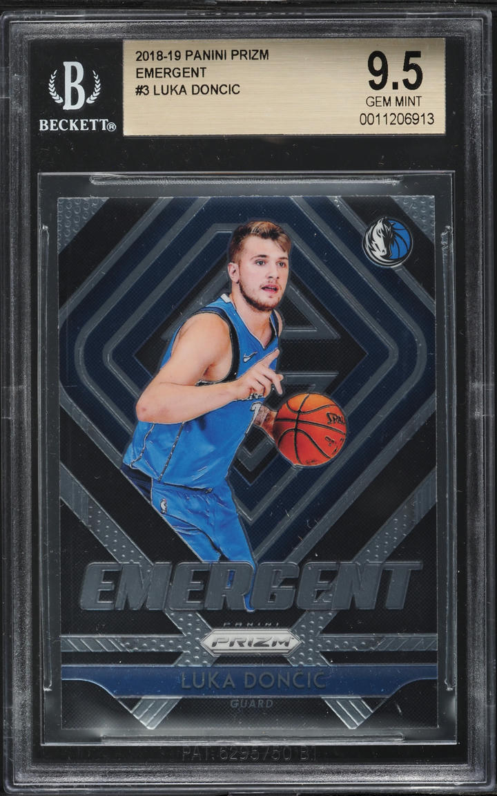 2018 Panini Prizm Emergent Luka Doncic ROOKIE #3 BGS 9.5 GEM MINT