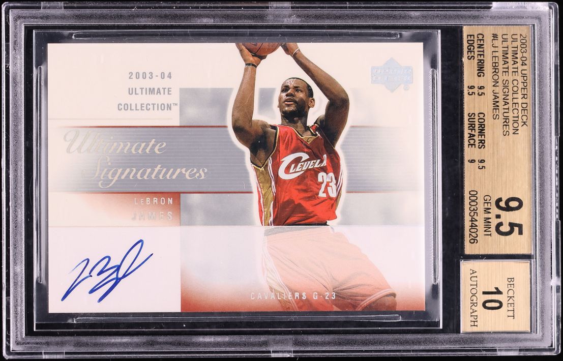 2003 Ultimate Collection Signatures LeBron James ROOKIE AUTO #LJ-A BGS 9.5 GEM MINT