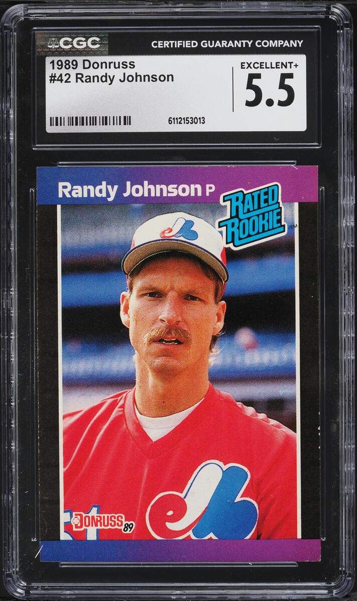 1989 Donruss Randy Johnson ROOKIE #42 CGC 5.5 EX+