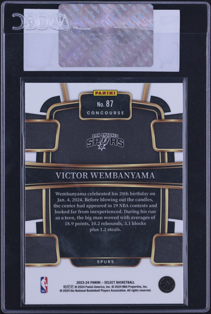 2023 Select Concourse Blue Retail Victor Wembanyama ROOKIE #87 CGC AUTH