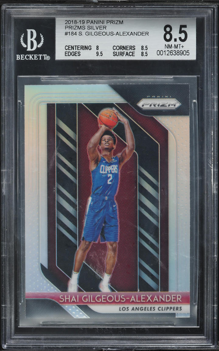 2018 Panini Prizm Silver Shai Gilgeous-Alexander ROOKIE #184 BGS 8.5 NM-MT+