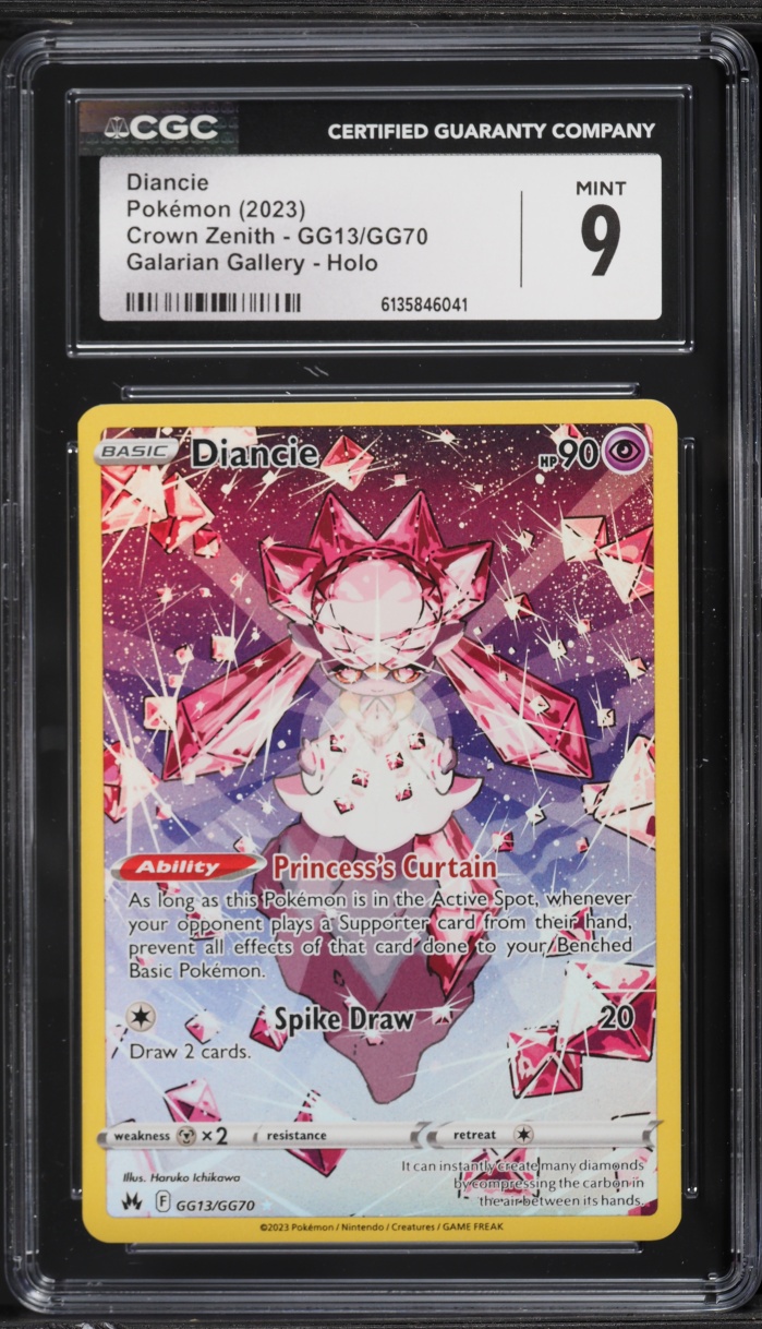 2023 Pokemon Sword & Shield Crown Zenith Full Art Diancie #GG13 CGC 9 MINT