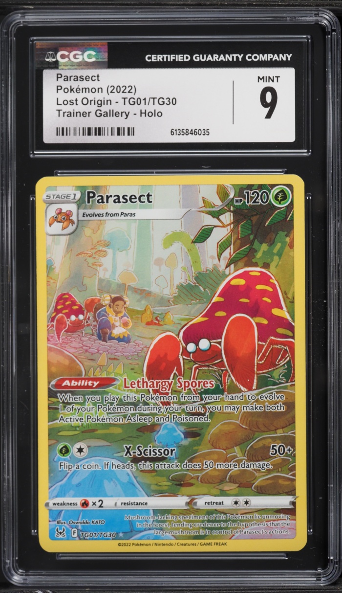 2022 Pokemon Sword & Shield Lost Origin CHR Parasect #TG01 CGC 9 MINT
