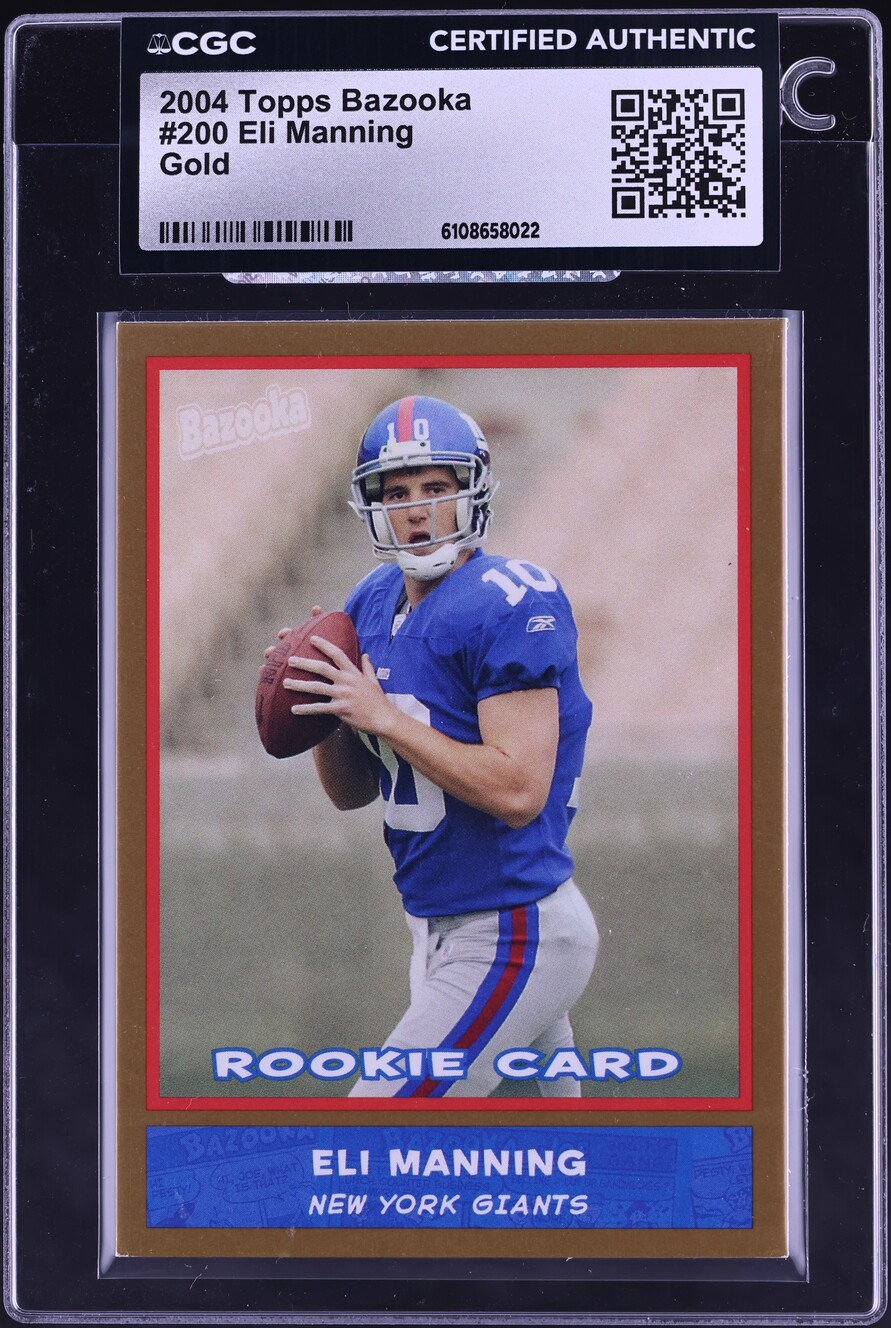 2004 Topps Bazooka Gold Eli Manning ROOKIE #200 CGC AUTH