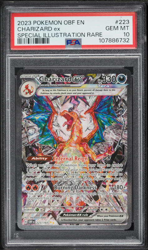 2023 Pokemon Japanese SV 151 Full Art Charizard ex #185 PSA 10 GEM