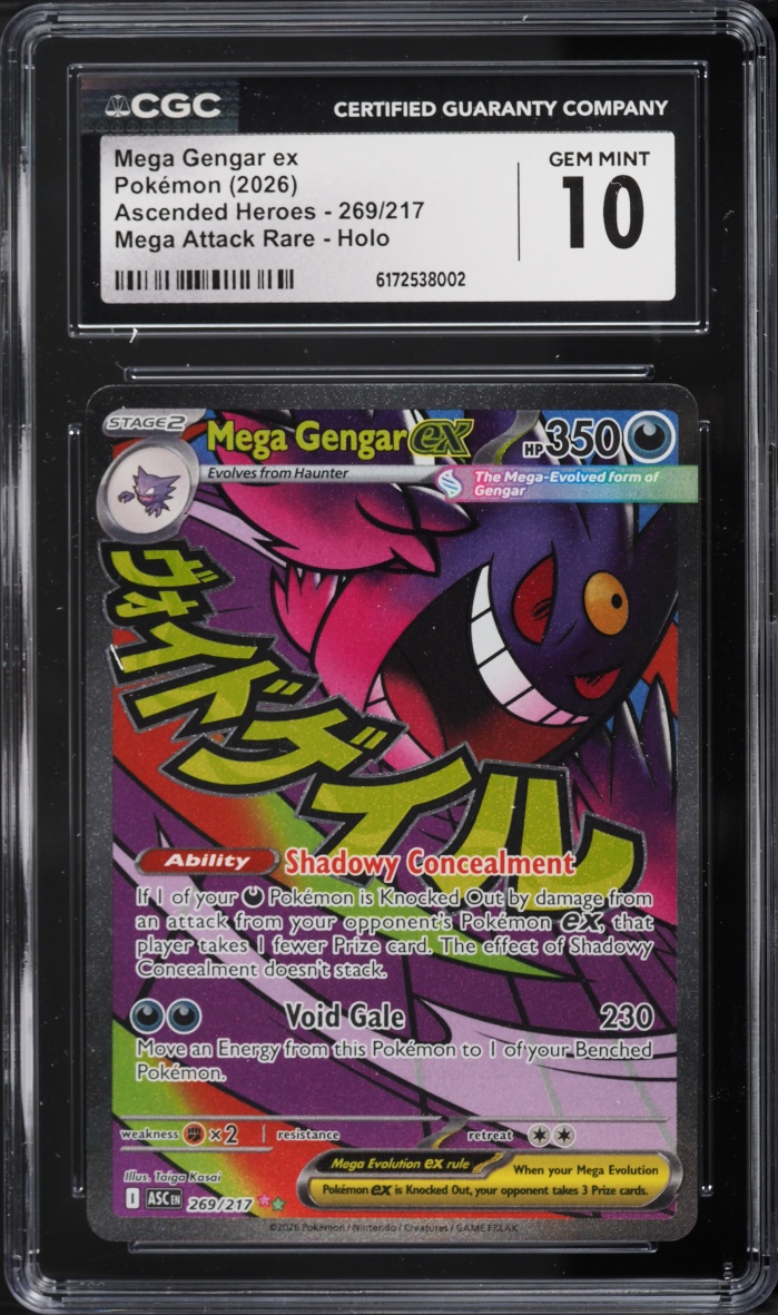 2026 Pokemon Mega Evolution Ascended Heroes MA Mega Gengar Ex #269 CGC 10 GEM MINT